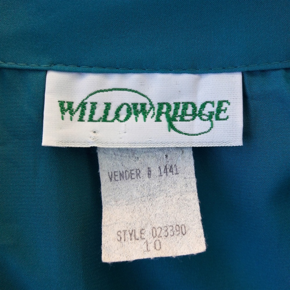 Vintage USA Willow Ridge Blouse Collar Loop Career Work Vintage Union Made Tag M - Picture 5 of 6